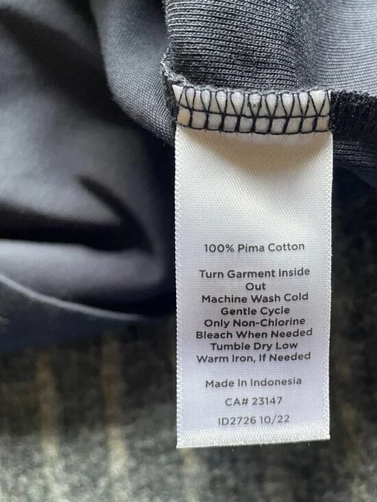 Talbots Navy long sleeve t shirt Nwt Size LP 100% pima cotton - Picture 5 of 5